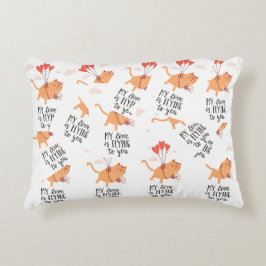 Min kärlek flyger till dig prydnadskudde