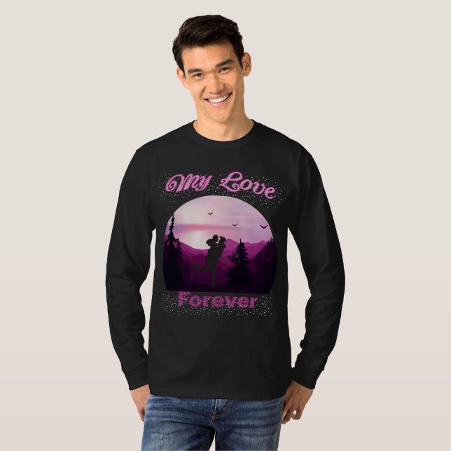 min kärlek för alltid t shirt (Hel framsida)