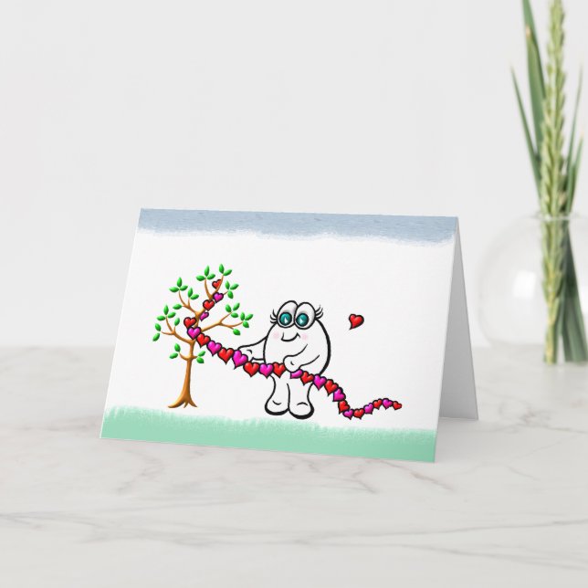 Min Kärlek för dig växer sig starkare varje dag Helgkort (Framsida)