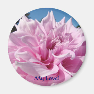 Min kärlek! Magneter Rosa Dahlia Blommor Magnet
