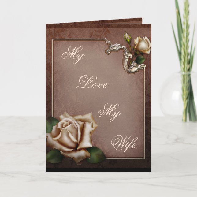 Min kärlek min fru tack kort (Framsida)