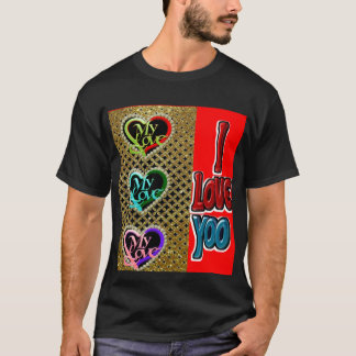 Min kärlek Min mamma Min pappa Blommig gul t-shirt