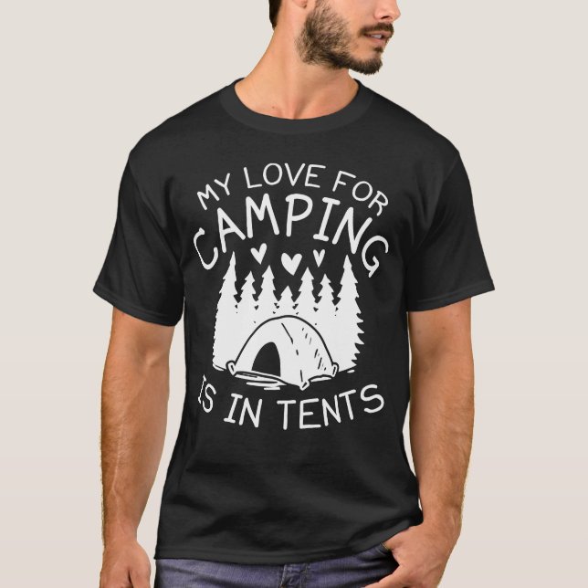 Min kärlek till camping vän t shirt (Framsida)