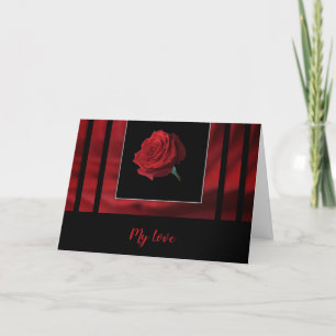 Min Kärlek Traditionella Röd ros Valentine Helgkort