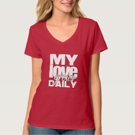 Min kärlek växer dagligen t shirt