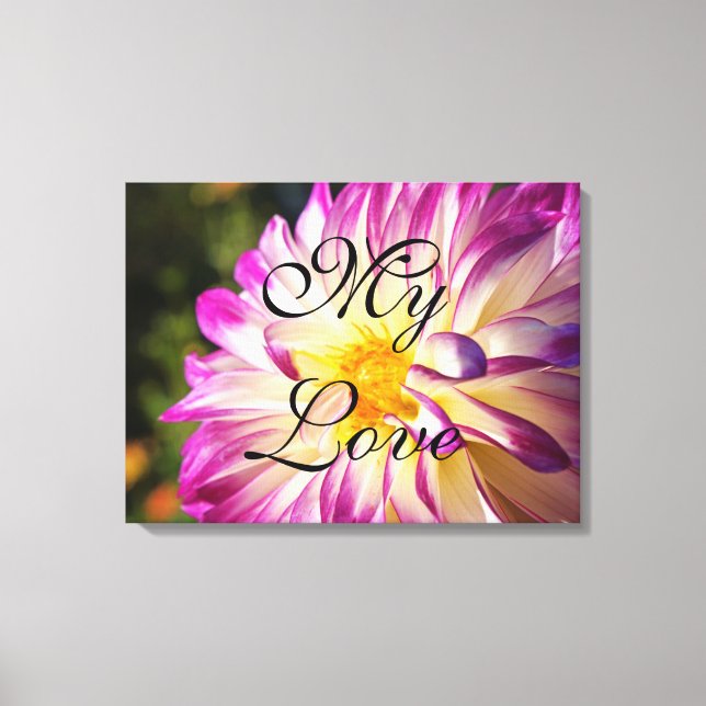 Min kärleks anpassade Canvas Art Print Dahlia Blom (Framsida)