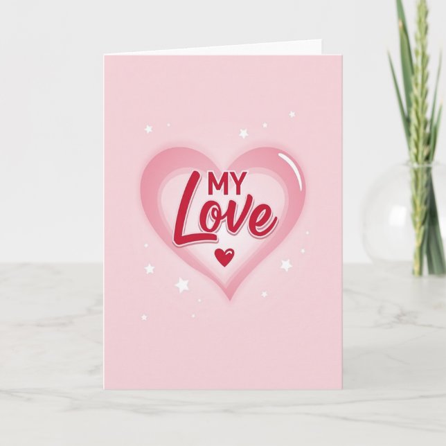 Min kärleksvalentinskort kort (Framsida)