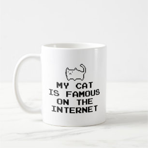 Min katt är Berömd på Internetkaffet Mugg
