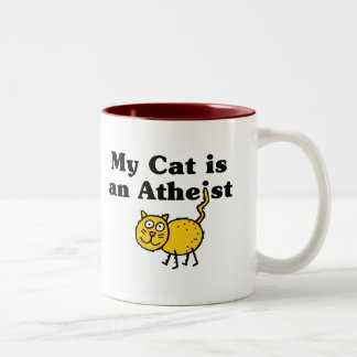 Min katt är en ateist Två-Tonad mugg