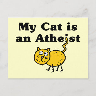Min katt är en Ateist Vykort