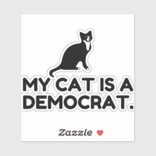 Min katt är en demokrat klistermärken