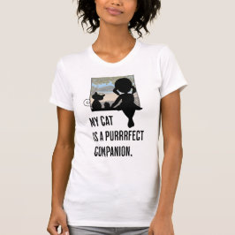 Min katt är en perfekt följeslagare. Cat Lovers T Shirt