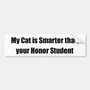 Min katt är mer smart än din hederstudent bildekal