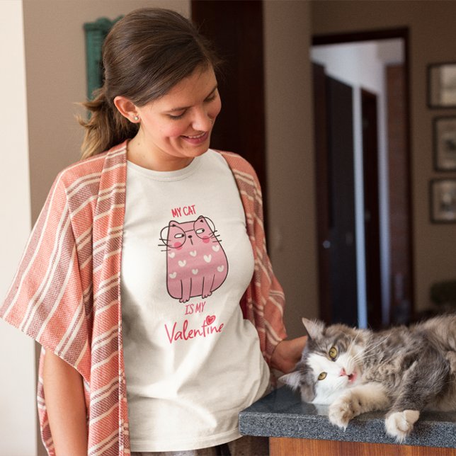 Min katt är min Alla hjärtans dag. T Shirt (Skapare uppladdad)
