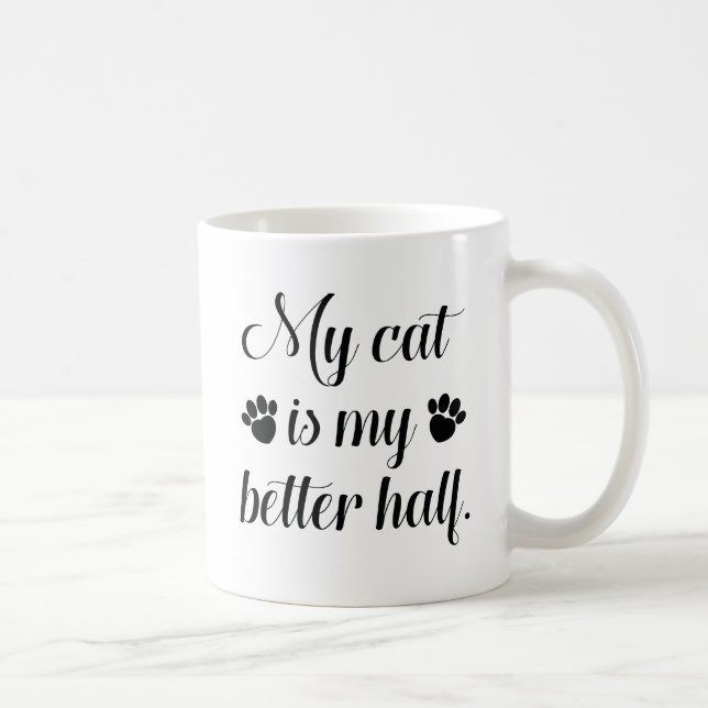 Min katt är min bättre hälften kaffemugg (Höger)