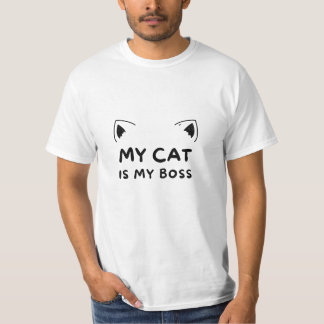 Min katt är min chef - Rolig kattälskare t-shirt