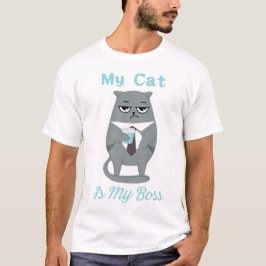 Min katt är min chef T-shirt – rolig present till