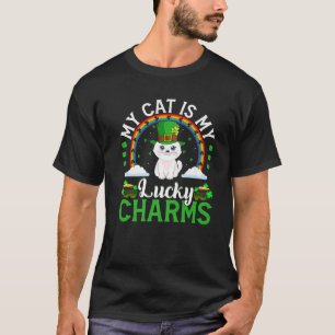Min katt är min Lucky Charms Funny Cat St. Patrick T Shirt