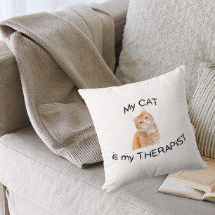 Min katt är min terapeut kudde