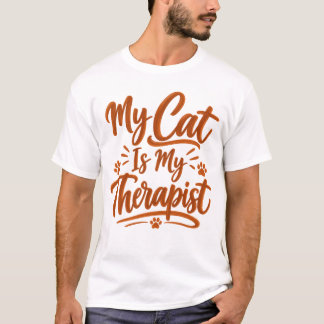 Min katt är min terapeut Rolig katt T-Shirt