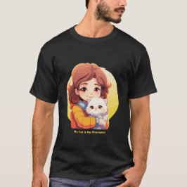 Min katt är min terapeut – Söt tröstande katt T Shirt