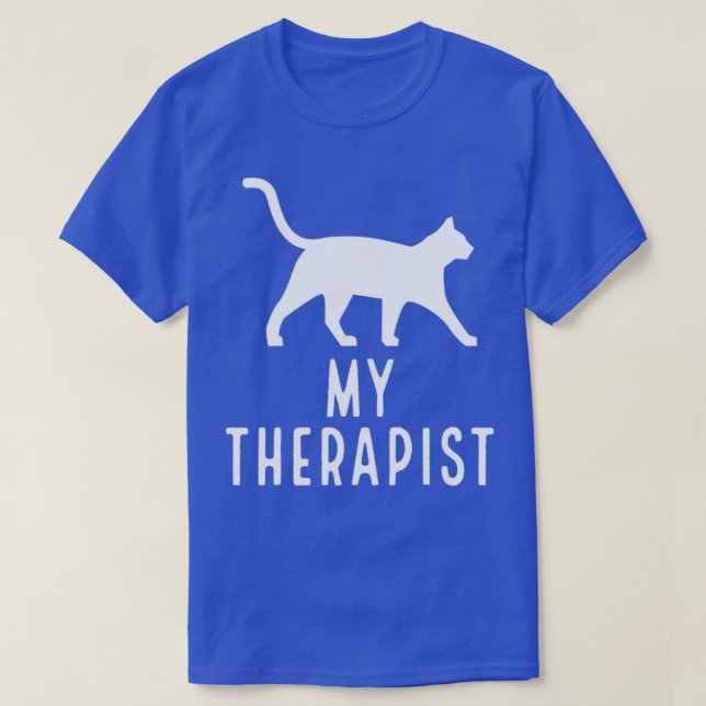 Min katt är min terapi t shirt (Design framsida)
