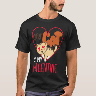 Min katt är min valentin Alla hjärtans dag 2021 Ka T Shirt