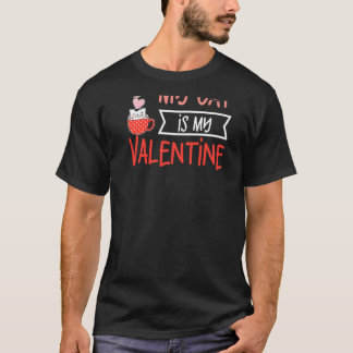 Min katt är min valentin kaffehjärta katt t shirt