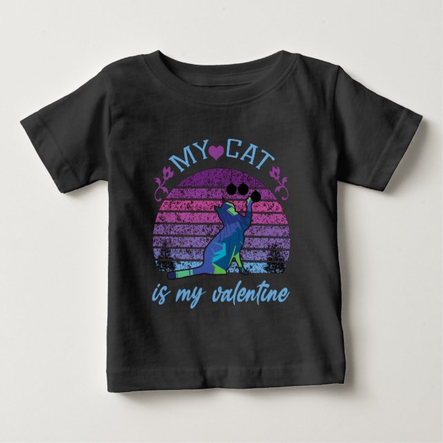Min katt är min valentin, katt är min valentin t shirt (Framsida)