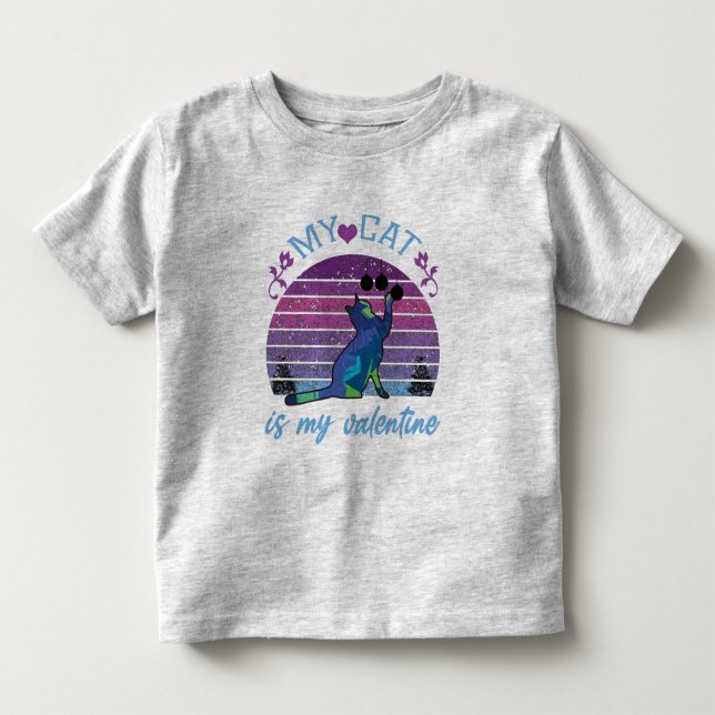 Min katt är min valentin, katt är min valentin t shirt (Framsida)