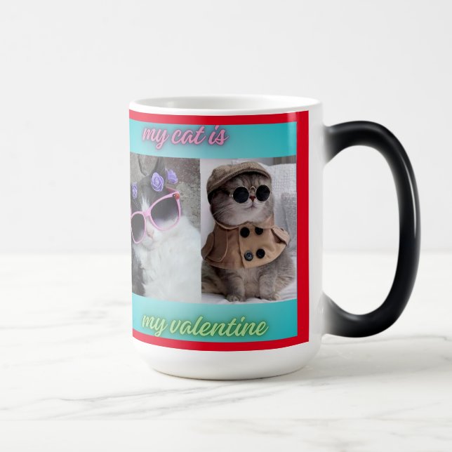 Min katt är min valentin magisk mugg (Höger)