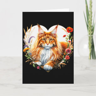 Min katt är min valentin söta orange Maine Coon ka Kort