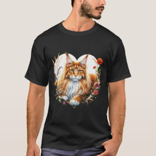 Min katt är min valentin söta orange Maine Coon ka T Shirt