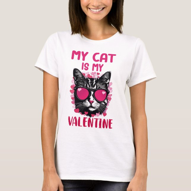 Min katt är min valentin t shirt (Framsida)