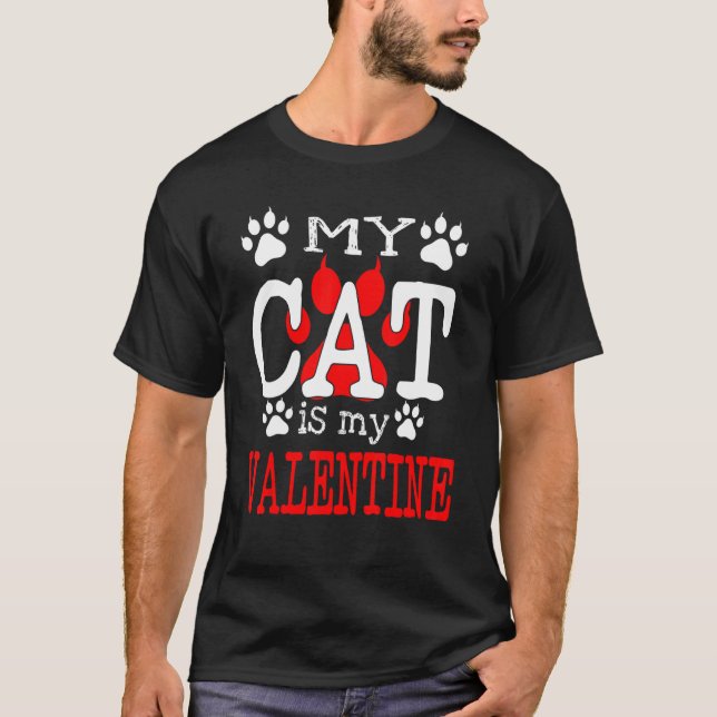 Min katt är min valentin t shirt (Framsida)