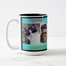 Min katt är min valentin Två-Tonad mugg