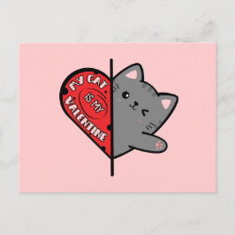 Min katt är min valentin vykort