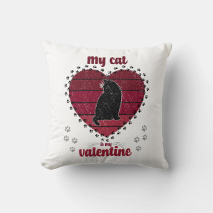 Min katt är min Valentine   Alla hjärtans gåvor ti Kudde