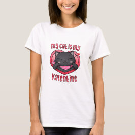 Min katt är min Valentine Black Cat T Shirt