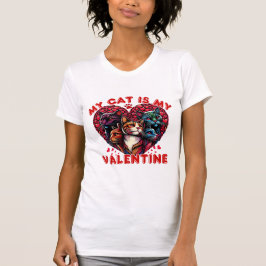 Min katt är min Valentine Cute Valentine Day Cat T Shirt