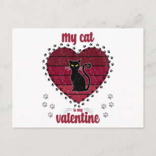 Min katt är min Valentine Cute valentine-gåva Vykort