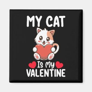 Min katt är min valentine dag roliga husdjur älska magnet