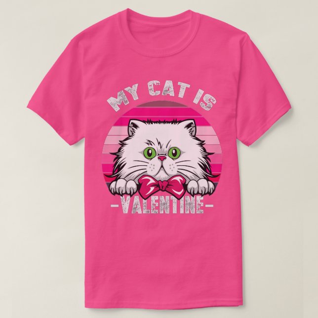 Min katt är min Valentine Kitten Älskare Valentine T Shirt (Design framsida)