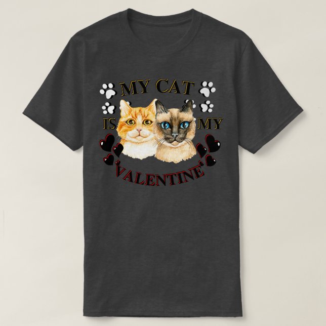 Min katt är min Valentine T Shirt (Design framsida)