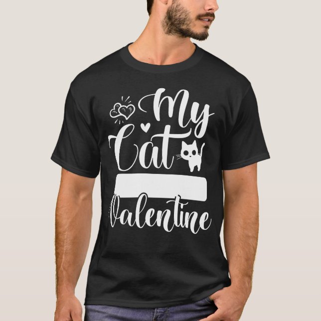 Min katt är min Valentine T Shirt (Framsida)