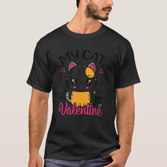 Min katt är min Valentine Valentines day_1 T Shirt (Framsida)