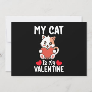 Min katt är min valentines dag roliga husdjursälsk inbjudningar