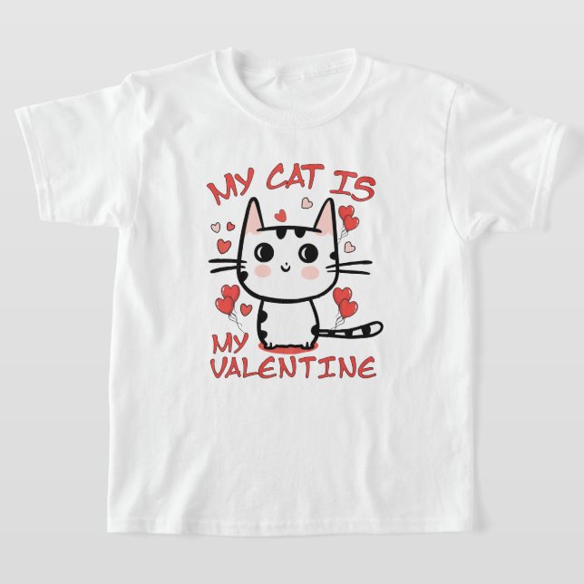 Min katt är min vita T-shirt-design 2024 T Shirt (Laydown)