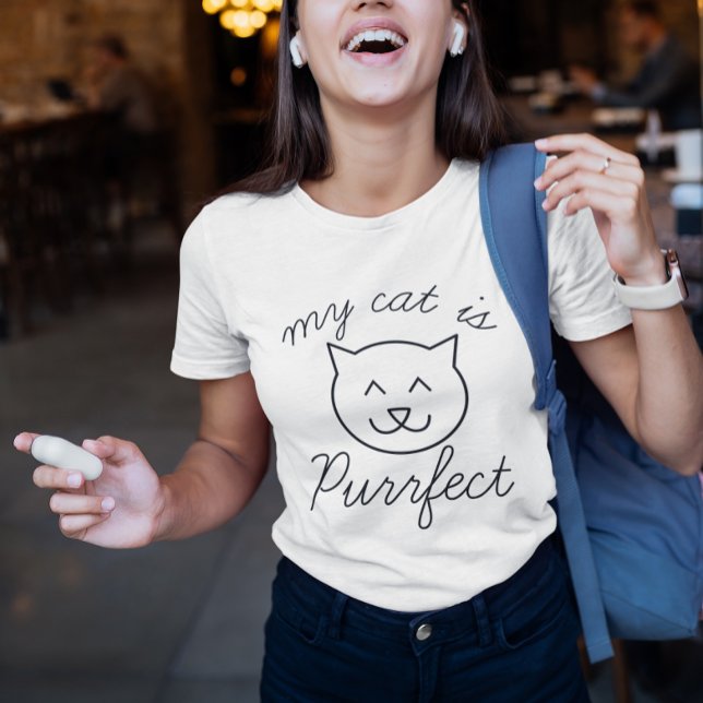 Min katt är perfekt t shirt (My Cat Is Purrfect T-Shirt)