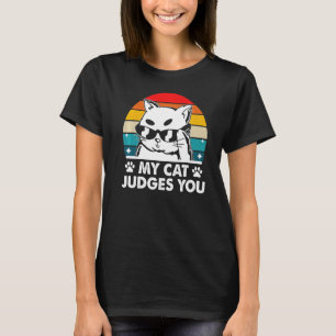 Min katt dömer er Humor Kitten Cat Mamma T Shirt